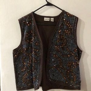 Chico’s bead and sequin vest